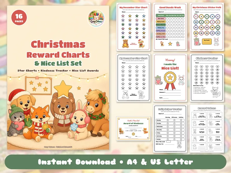 Christmas Reward Charts and Nice List Set cover